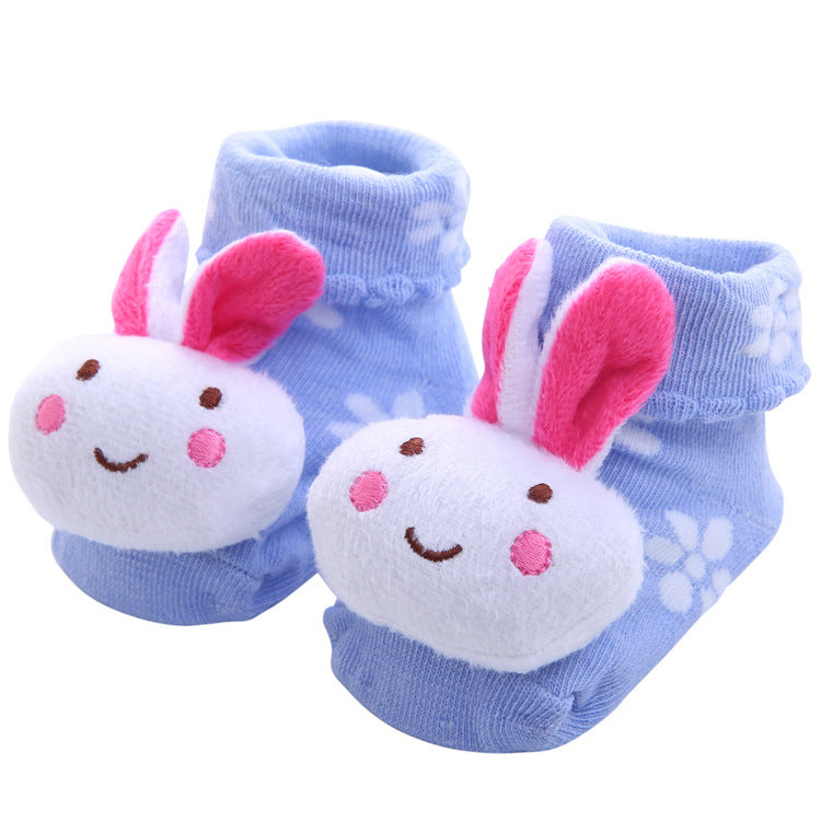 Chaussettes antidérapantes tridimensionnelles pour bébé, dessin animé, pour nouveau-né, poupée, vente en gros