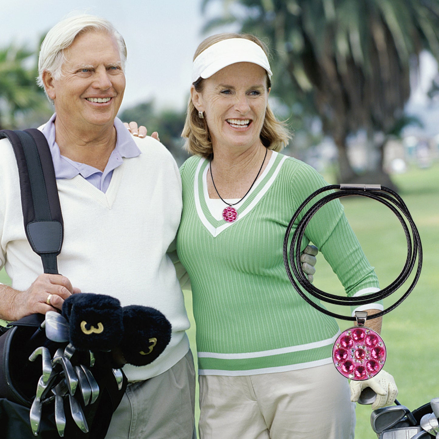 Golf Women's Necklace Crystal Necklace Diamond