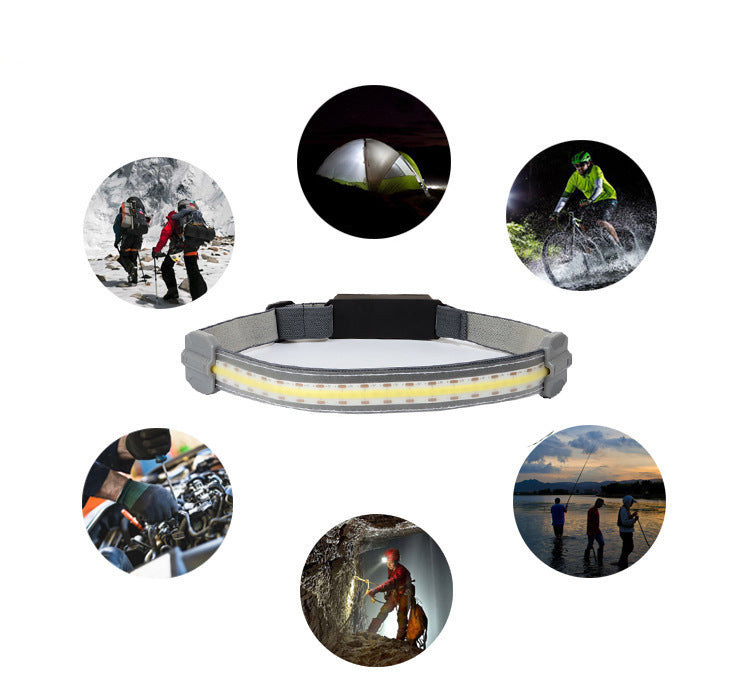 Phare COB lumière rouge avertissement phare Portable USB Rechargeable phare lampe de poche 3 Modes d'éclairage lumière de travail