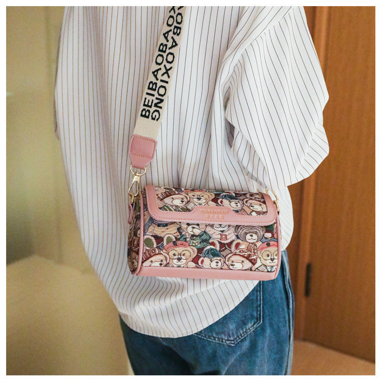 Sac à bandoulière à motif de petit ours de dessin animé, Design d'intérêt particulier, sac à bandoulière à la mode