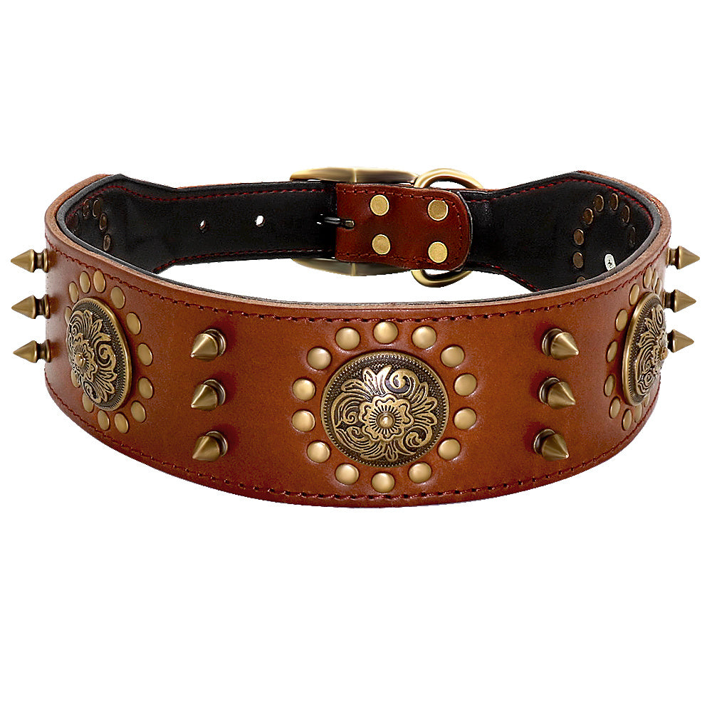 Collier pour chien clouté Collier pour chien anti-morsure pour grand chien 