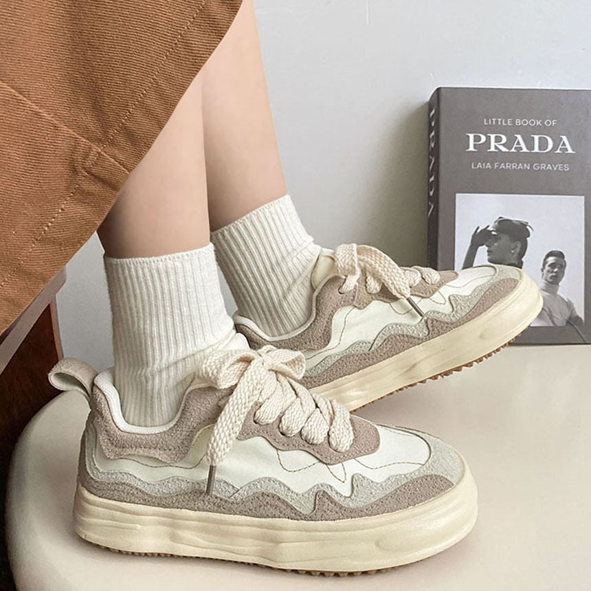 Baskets décontractées pour filles, chaussures à plateforme assorties