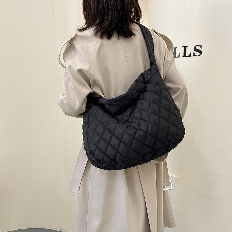 Sacs personnalisés d'hiver pour femmes, sac à bandoulière avec couture en losange, sacs à main de Shopping décontractés pour les déplacements