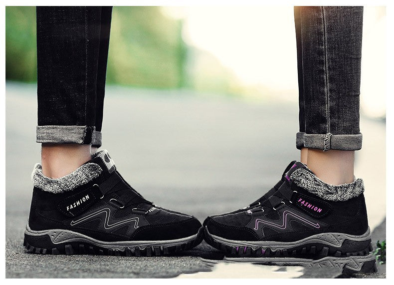 Plus Size Men's And Women's Snow Boots Non-slip Warm