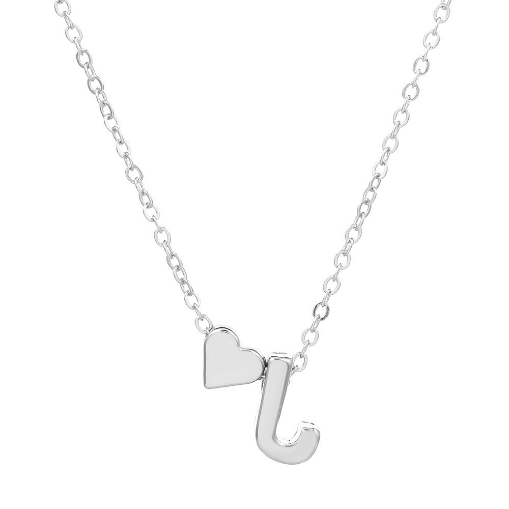 European And American Fashion Love 26 English Letter Simplicity Necklace