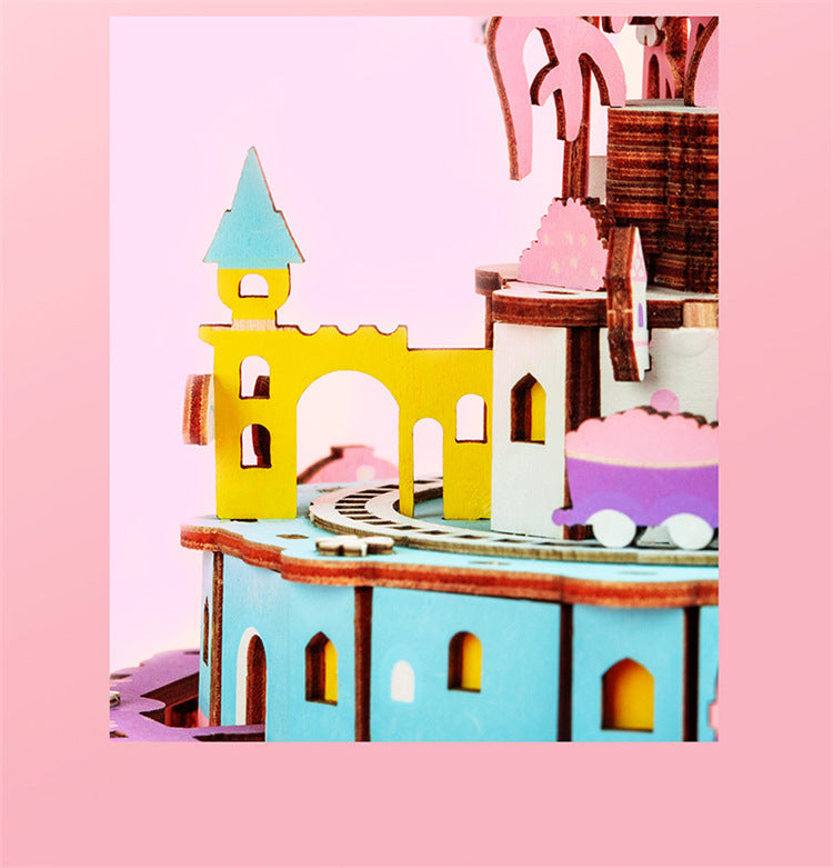 Robotime cadeau de vacances 7 sortes bricolage 3D jeu de Puzzle assemblage boîte à musique mobile jouet pour enfants adultes