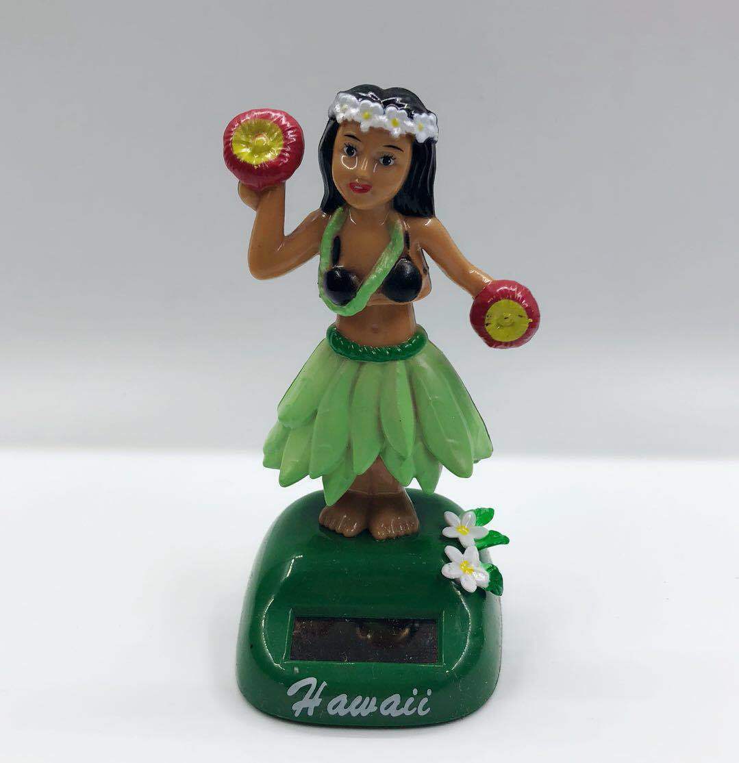 Accessoires de voiture pour fille hawaïenne, balançoire solaire