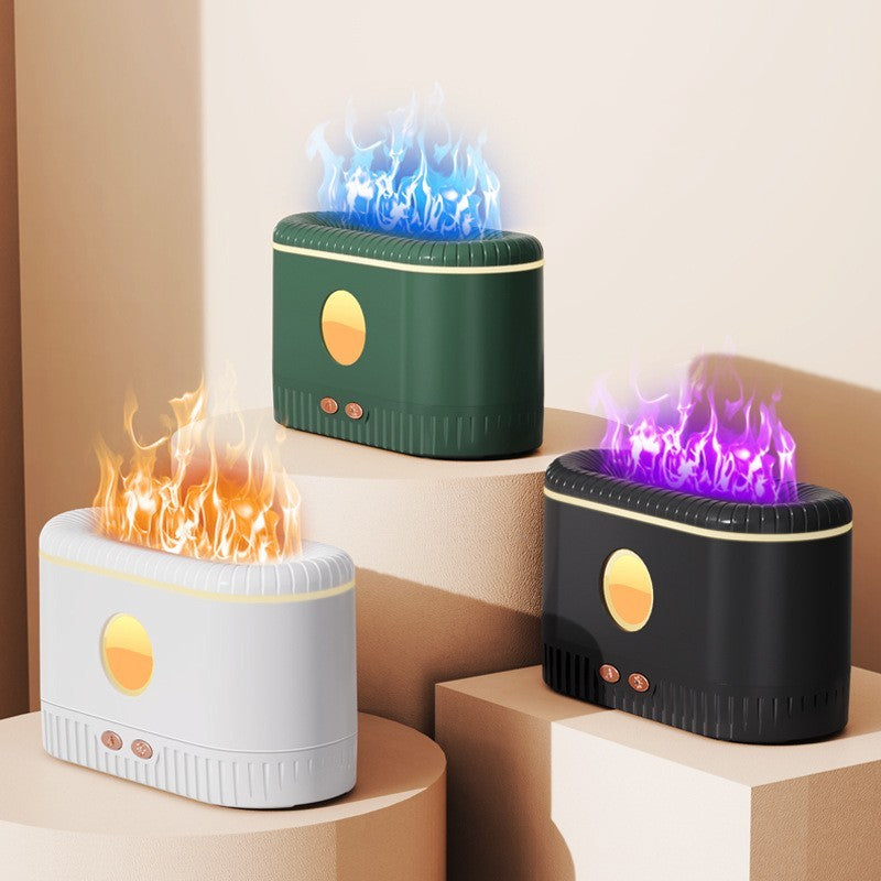 Humidificateur d'atmosphère à flamme simulée