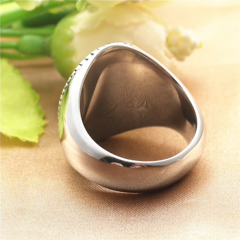 European And American Titanium Steel Scissors Ring Retro Trendy Men Punk