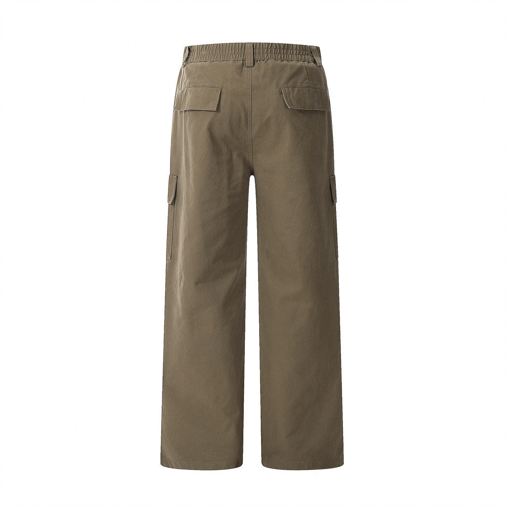 Solid Color Casual Working Pants Men's Loose