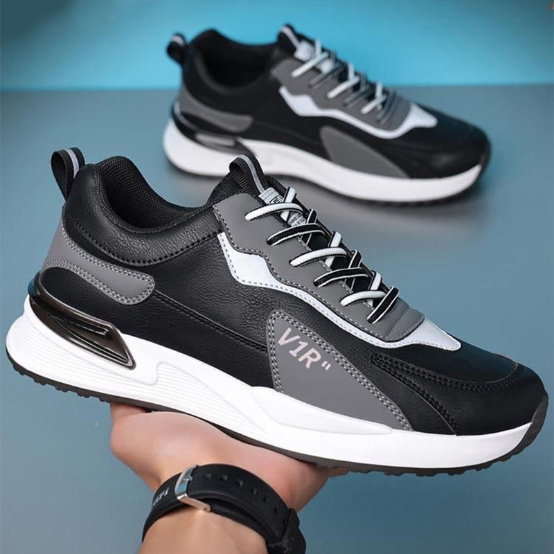 Chaussures décontractées pour hommes, baskets à lacets à semelle souple, chaussures de sport polyvalentes et tendance