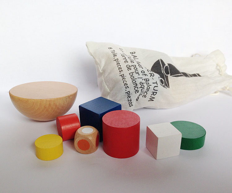 Rompecabezas para niños, bolsa de tela de juguete de madera, juego de equilibrio del hemisferio, juguetes para niños, regalos