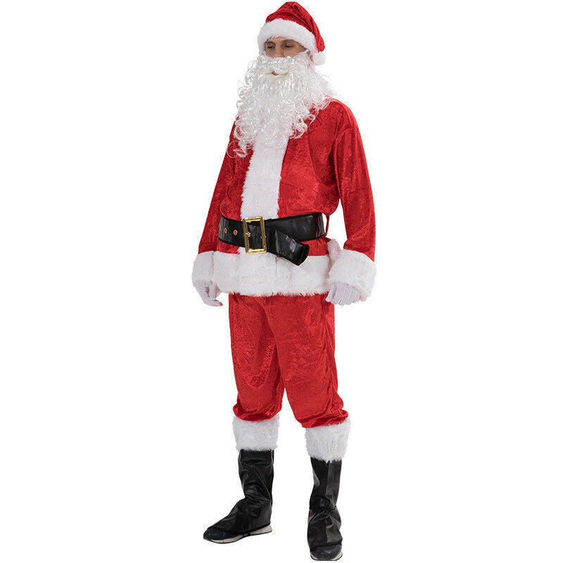 Costume de père noël grande taille pour adultes hommes femmes carnaval de noël Cosplay rouge Costume de grande taille Costumes fantaisie