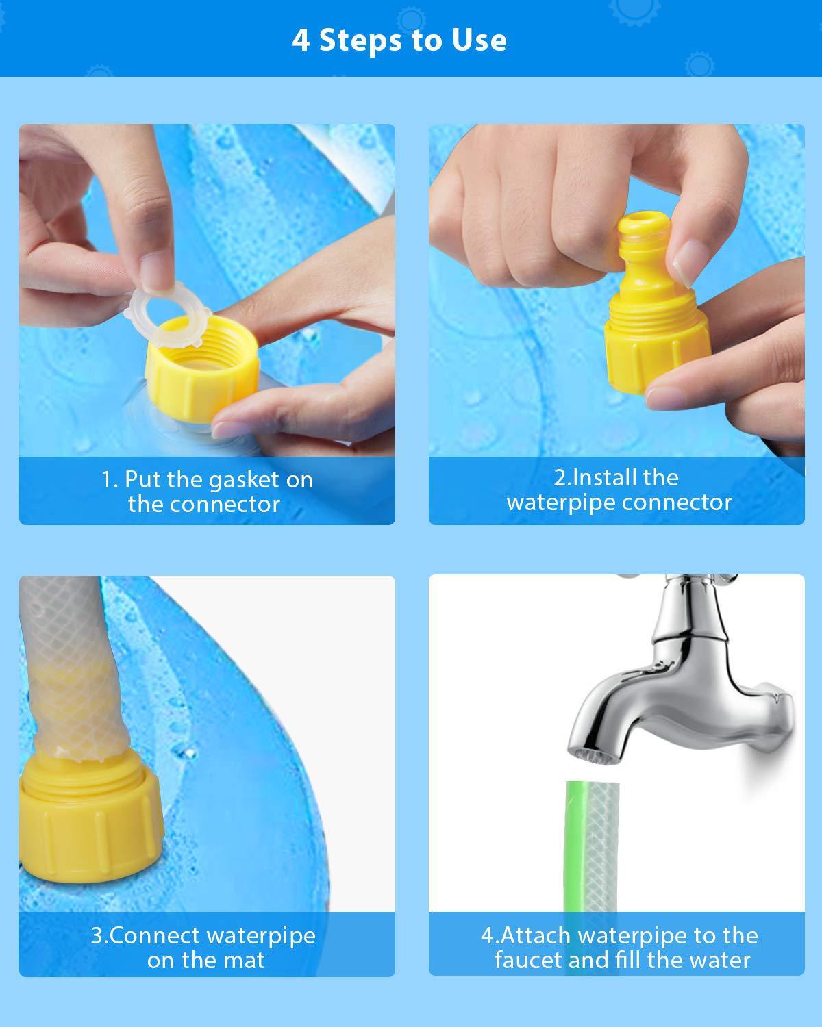 Tapis de piscine à pulvérisation d'eau Durable pour enfants, tapis de jeu à pulvérisation d'éclaboussures