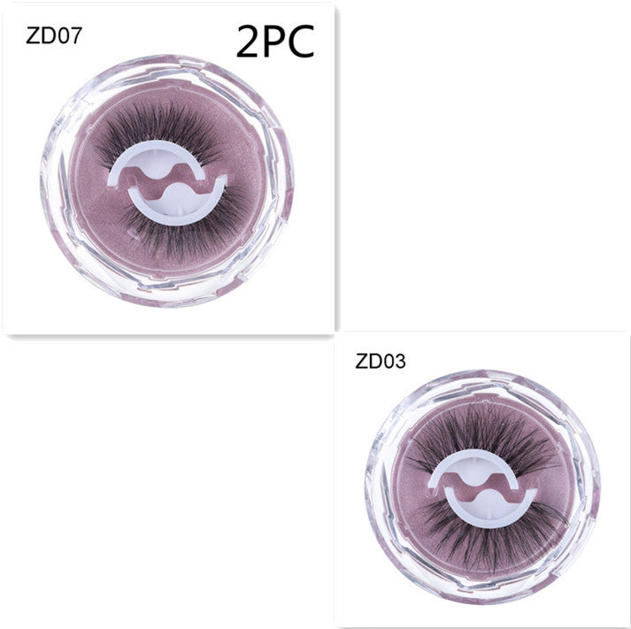 Pestañas autoadhesivas reutilizables sin pegamento con rizo natural