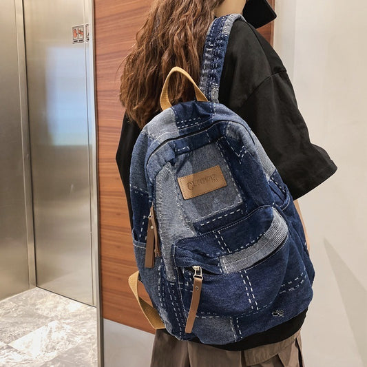Mochila de gran capacidad para escuela secundaria a la moda para hombres y mujeres