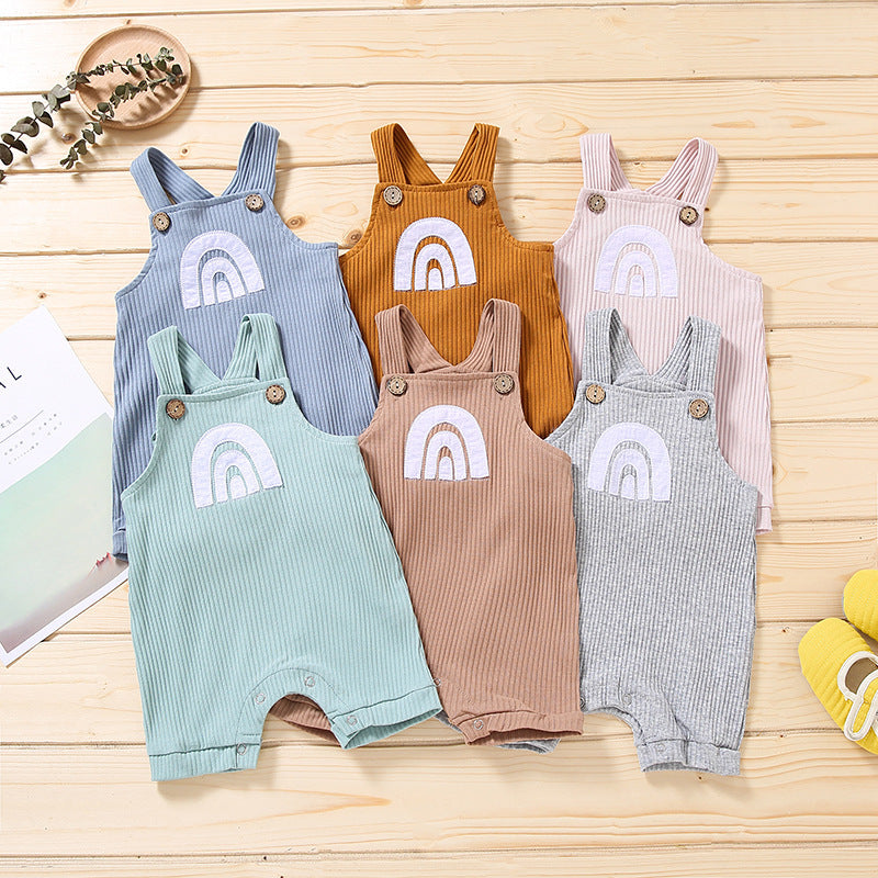 Salopette femme multicolore arc-en-ciel