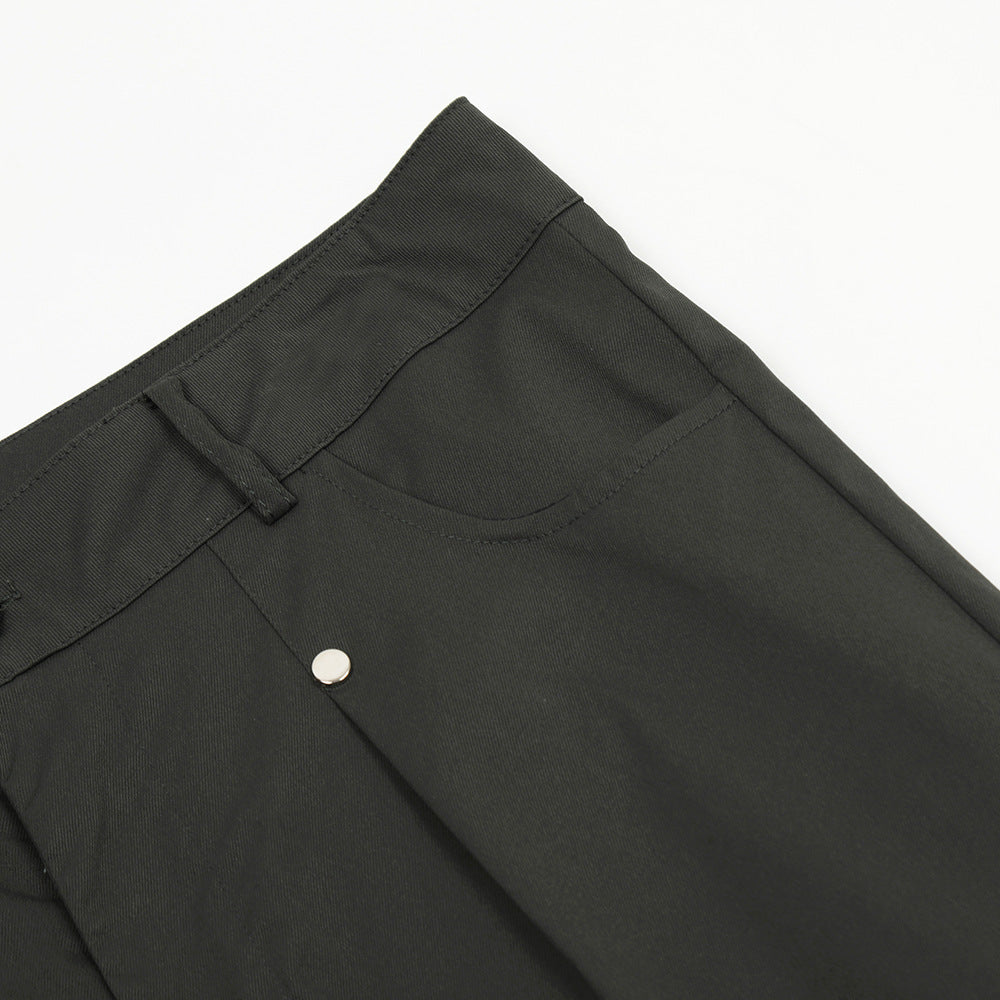 Men's Loose Pleated Paratrooper Straight Sports Pants