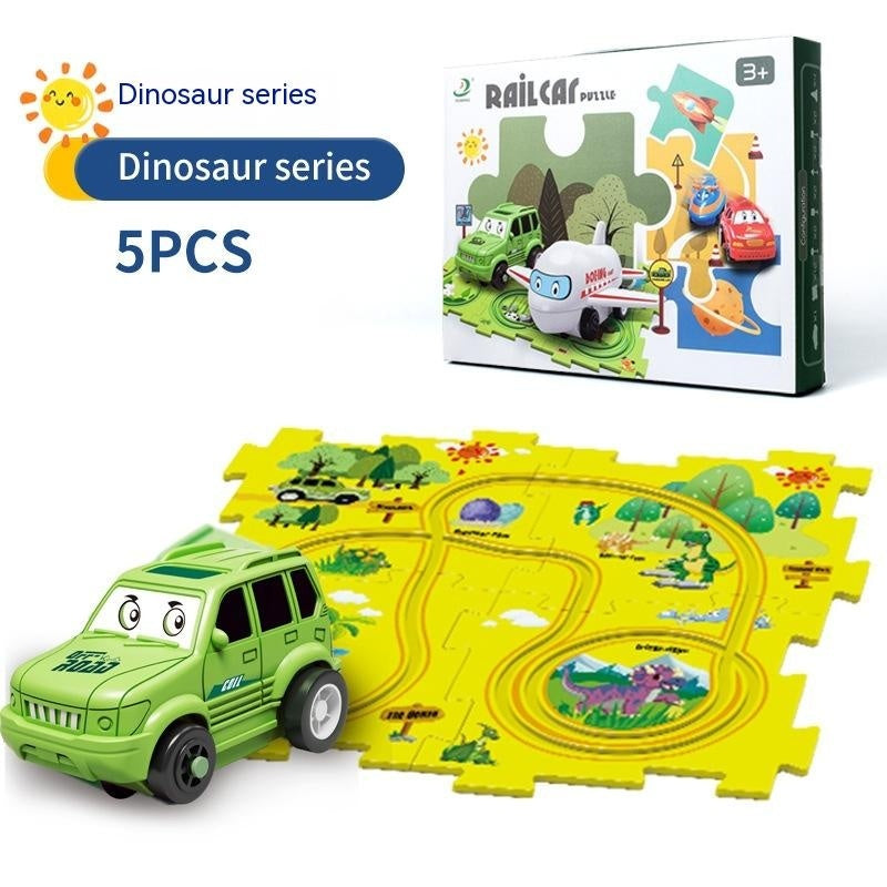 Puzzle pour enfants, vitesse de chemin de fer électrique, assemblage de voiture électrique automatique, scène de ville, Construction, jouet éducatif, cadeau