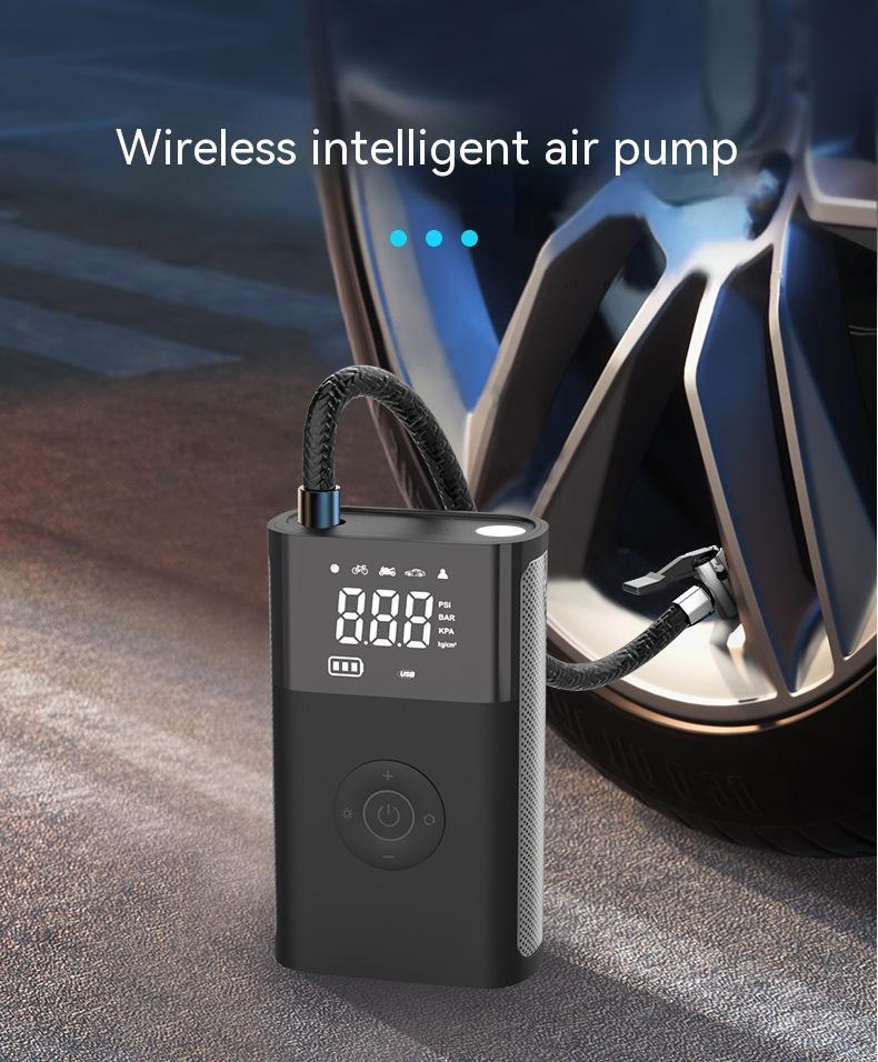 Pompe à Air à affichage numérique sans fil pour voiture, multifonction, intelligente, portative, pour pneus