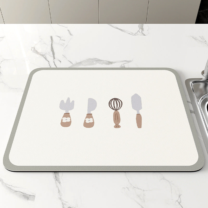 Estera de drenaje de cocina Estera a prueba de calor Estera para taza de té