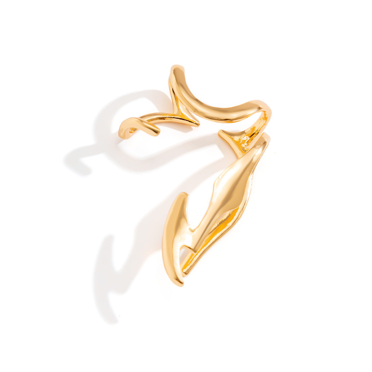 Clip d'oreille rétro créatif à contour irrégulier