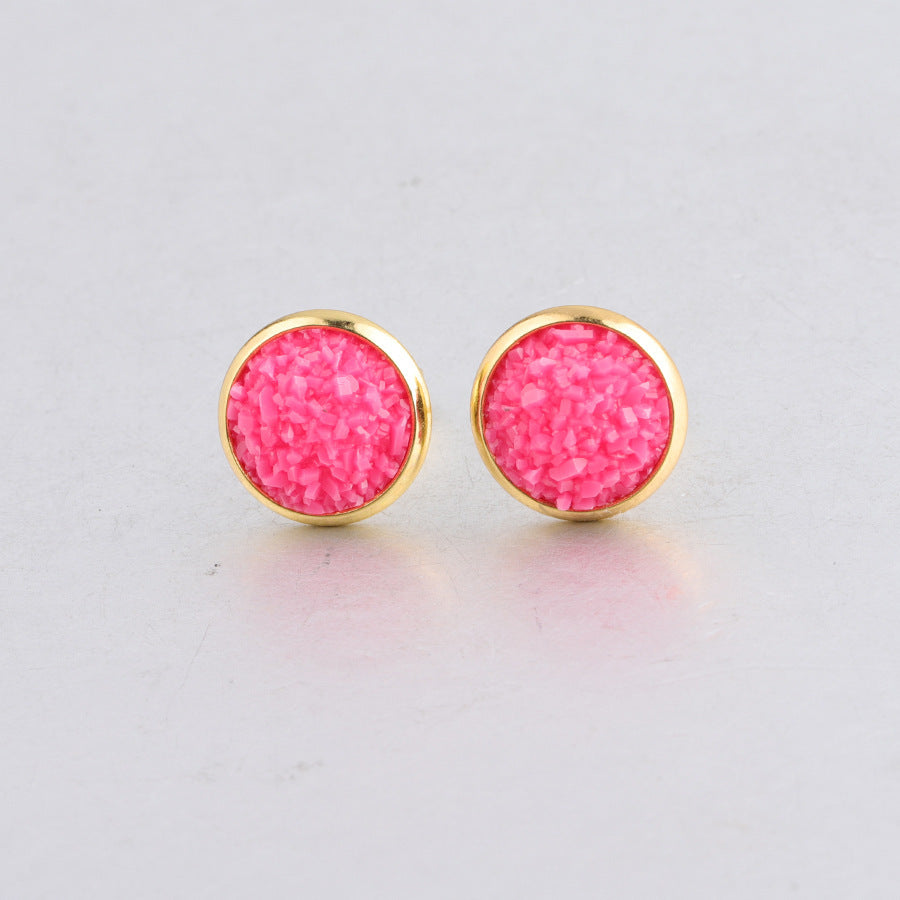 Boucles d'oreilles à tige étoilées en acier inoxydable plaqué or