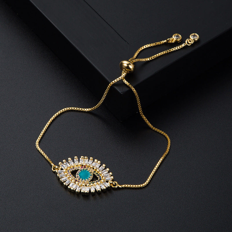 Bracelet en cuivre plaqué or pour femmes, Style Normcore, Micro incrusté de Zircon, cœur, papillon