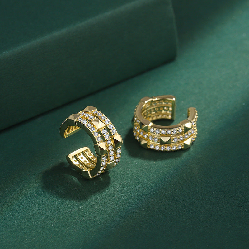 Boucles d'oreilles de luxe légères en argent Sterling S925, boucles d'oreilles tendance Cool de haute qualité