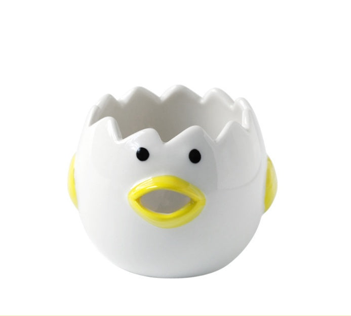 Séparateur de blanc d'œuf en céramique, poulet mignon, accessoires de cuisine pratiques