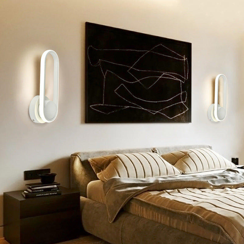 Applique murale LED rotative d'intérieur en acrylique, luminaire décoratif d'intérieur, idéal pour une chambre à coucher ou un chevet