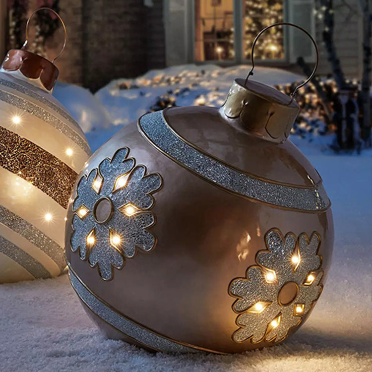 Boules de noël décorations d'arbre de noël, jouets gonflables d'ambiance extérieure pour la maison, boule cadeau de noël