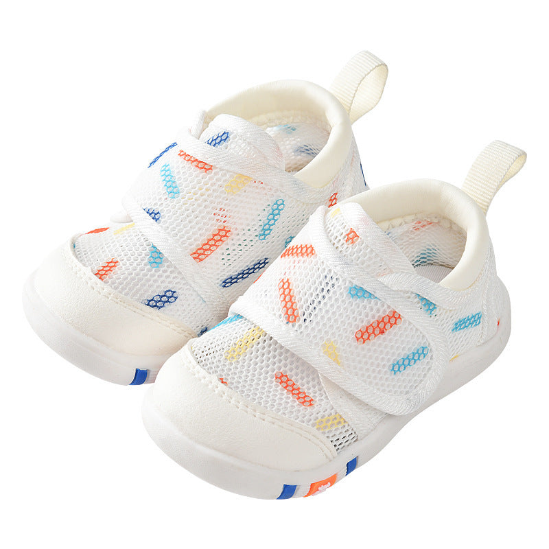 Sandales d'été pour hommes de 0 à 2 ans, chaussures antidérapantes à fond souple, chaussures de Surface en maille pour nourrissons