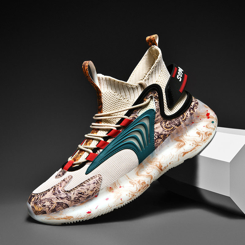 Chaussures de basket-ball en coton peluche pour hommes de haute saison