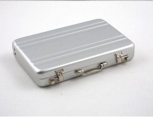 Mot de passe créatif forme sûre en aluminium porte-carte de visite mini valise porte-carte de visite col blanc bureau cadeaux d'entreprise