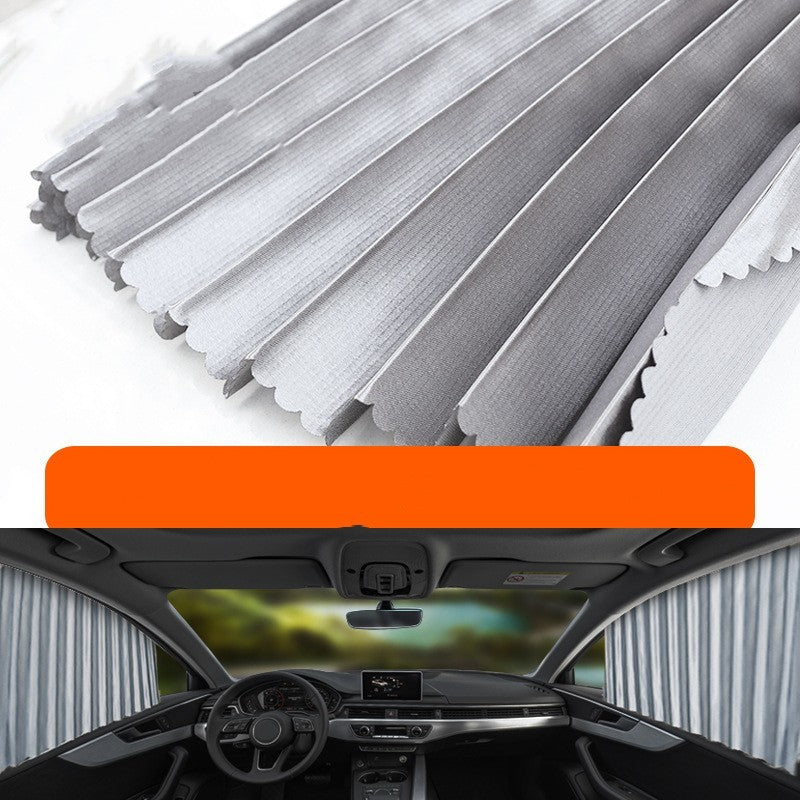 Cortina solar retráctil automática con aislamiento térmico y protector solar