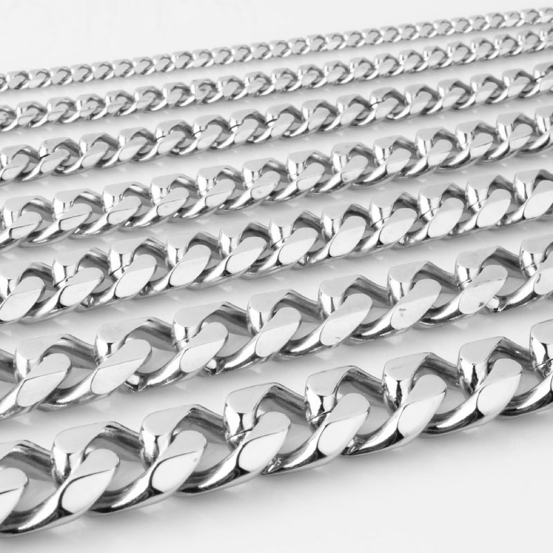 Bracelet couleur acier avec meulage à six faces Cuba