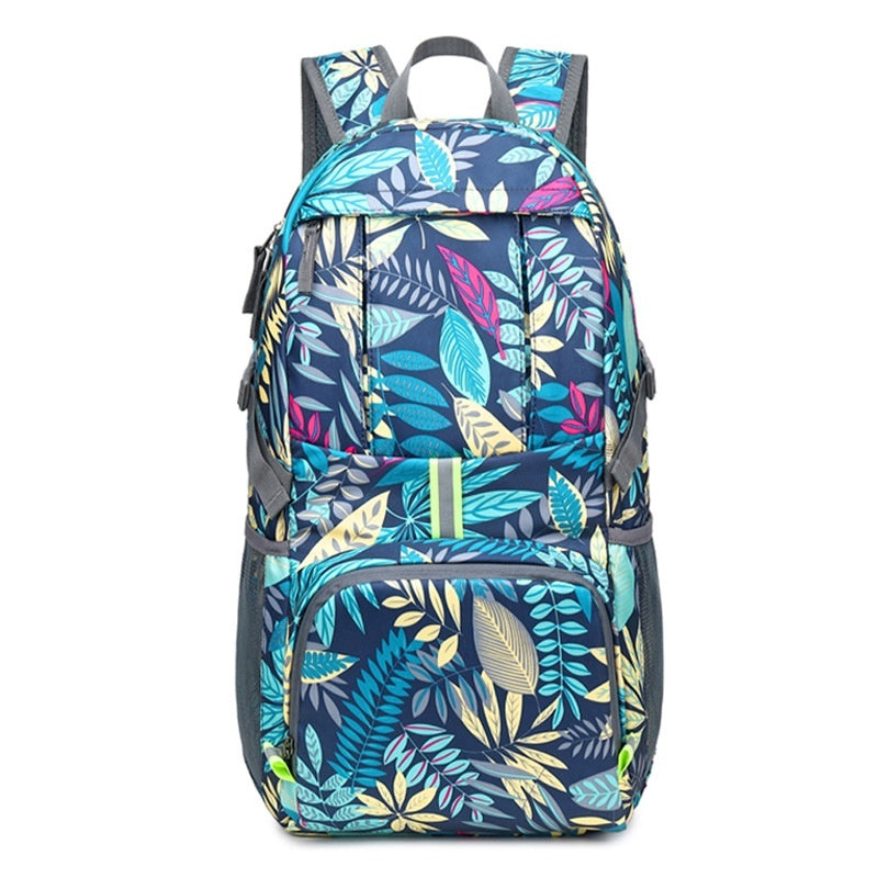 Mochila plegable de nylon impresa ligera del montar a caballo del alpinismo