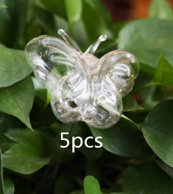 Regaderas automáticas de vidrio para pájaros, regaderas de flores, plantas decorativas, dispositivo de riego de vidrio transparente, planta de interior