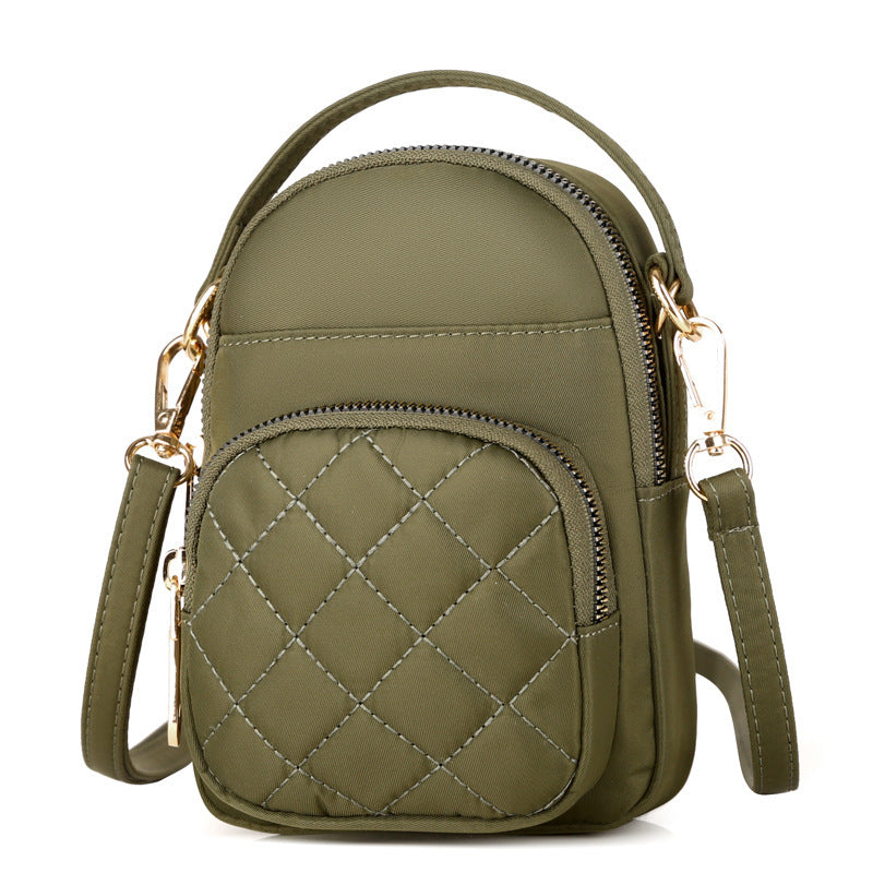 Sac à bandoulière à carreaux diamant, sac à dos léger en Nylon à la mode, sac en tissu