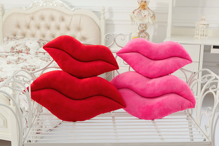 Oreiller créatif et sexy en peluche à grandes lèvres