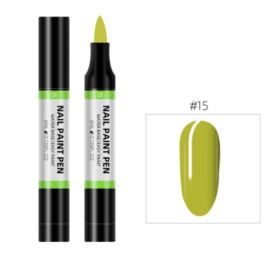 Stylo de peinture de vernis à ongles 24 couleurs, stylo de fleur de peinture 3D, stylo de fleur de dessin à base d'eau, stylo de vernis à ongles sans goût