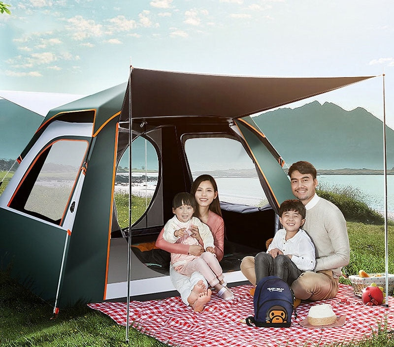 Tente de Camping pliable et épaississante automatique, protection solaire, pique-nique sauvage, maison, ensemble complet