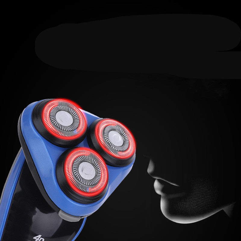 Afeitadora eléctrica 4 en 1, afeitadora de triple hoja, cortadora recargable para hombres
