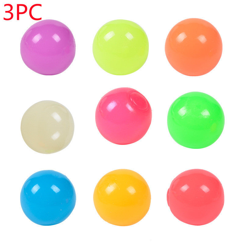 Bolas adhesivas luminosas, juguetes pegajosos para pared, juegos de fiesta en casa que brillan en la oscuridad, juguetes novedosos, juguete para apretar de descompresión