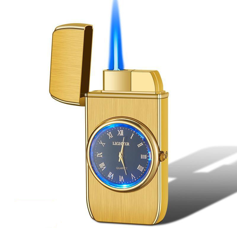 Nouveau Montre avec lumière gonflable coupe-vent torche briquet