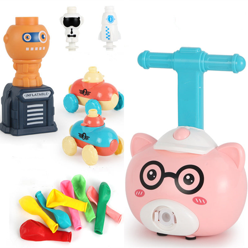 Power Balloon Launch Tower Toy Puzzle  Education Inertia Air Power Balloon Car Science Experimen Toy For Children Gift
