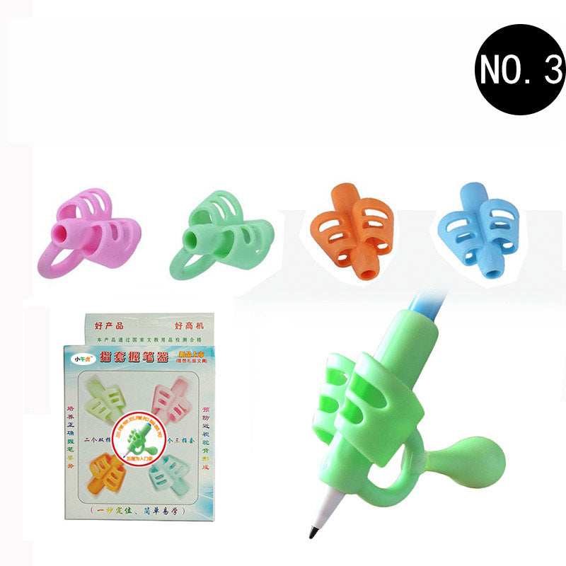 Porte-stylo de papeterie pour enfants, posture d'écriture correcte pour étudiants, dessin animé