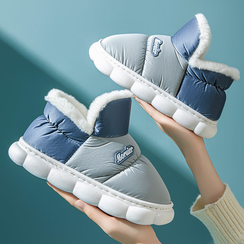 Sacs pour enfants et chaussures chaudes antidérapantes pour Couple épaissies doublées de polaire