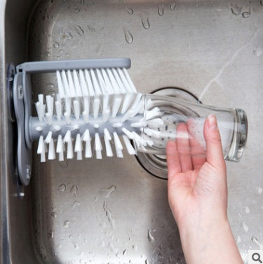 Brosse murale à aspiration créative, brosse de nettoyage de verre, tasse rotative de cuisine, tasse de thé, brosse de tasse